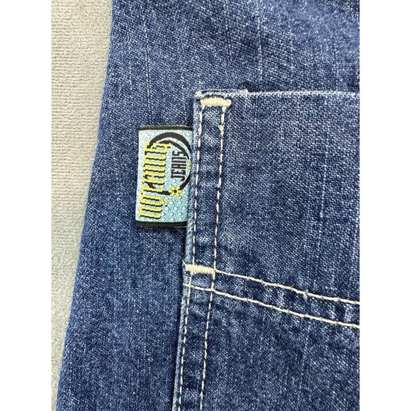 Nothing Jeans Womens 20 Blue Wide Flared Denim Y2K Button Fly Pockets Plus - Picture 6 of 12